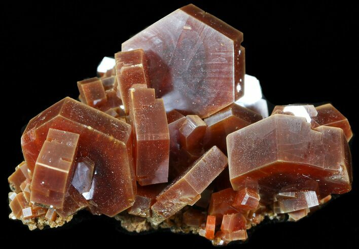 Deep Red Vanadinite Crystal Cluster - Morocco #42159